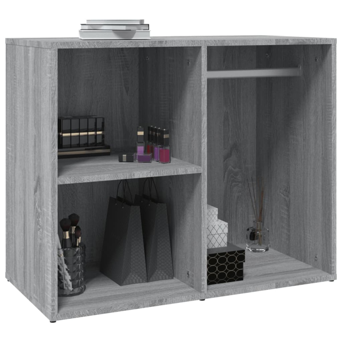 vidaXL Ντουλάπι Γυαλιστερό Γκρι Sonoma 80x40x65 εκ. Επεξεργασμένο Ξύλο