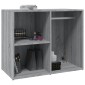 vidaXL Ντουλάπι Γυαλιστερό Γκρι Sonoma 80x40x65 εκ. Επεξεργασμένο Ξύλο