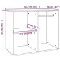 vidaXL Ντουλάπι Γυαλιστερό Γκρι Sonoma 80x40x65 εκ. Επεξεργασμένο Ξύλο