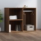vidaXL Ντουλάπι Γυαλιστερό Καφέ Δρυς 80x40x65 εκ. Επεξεργασμένο Ξύλο