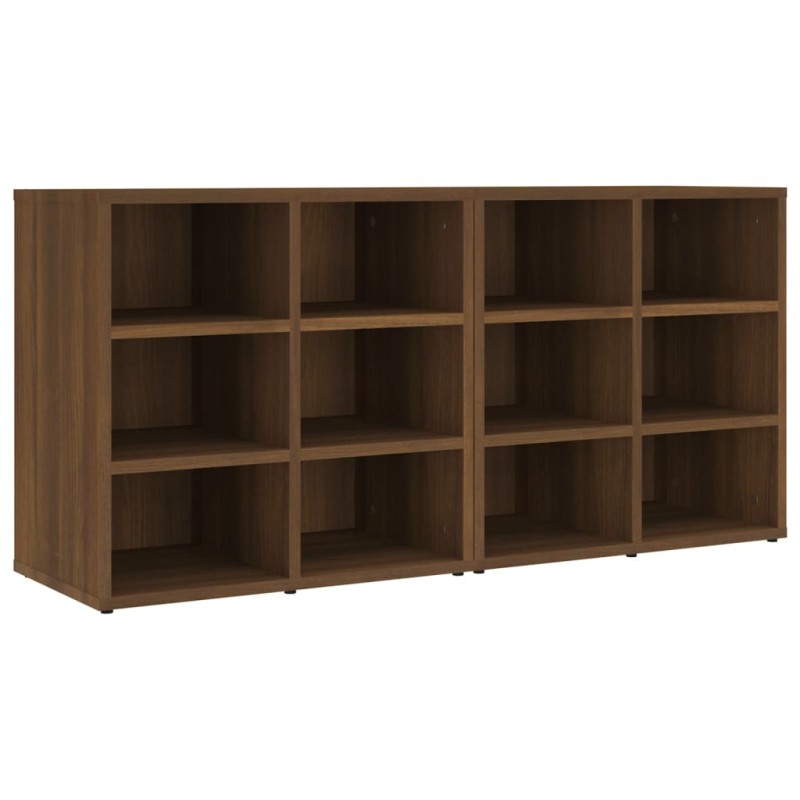 vidaXL Παπουτσοθήκη 2 τεμ. Καφέ Δρυς 52,5 x 30 x 50 εκ.