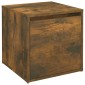 vidaXL Κουτί με Συρτάρι Καπνιστή Δρυς 40,5x40x40εκ. Επεξεργασμένο Ξύλο