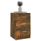 vidaXL Κομοδίνο Καπνιστή Δρυς 40 x 40 x 63 εκ. από Επεξεργασμένο Ξύλο