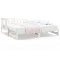 vidaXL Καναπές Κρεβάτι Συρόμενος Λευκός 2x(90x190) εκ. από Μασίφ Πεύκο