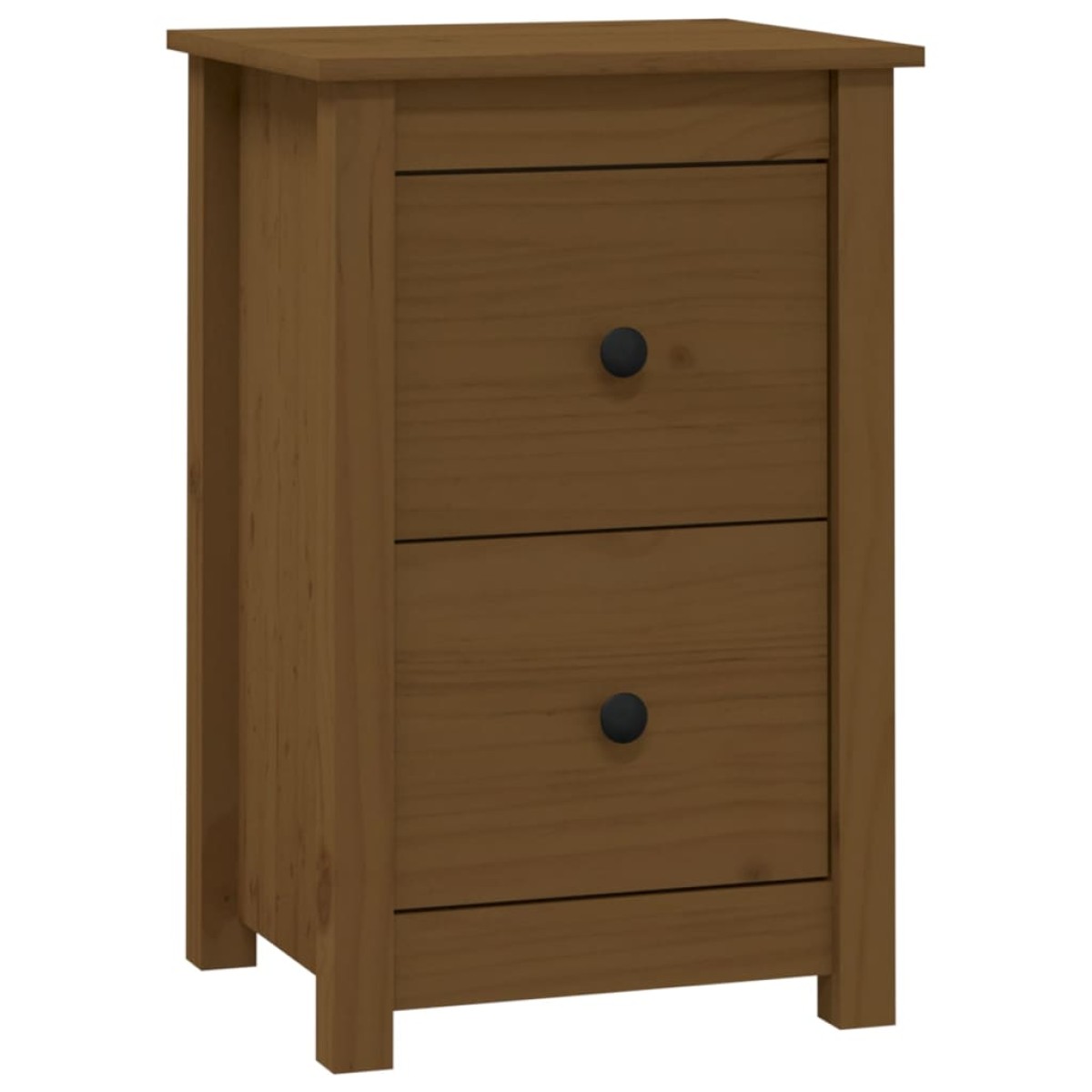 vidaXL Κομοδίνο Καφέ Μελί 40 x 35 x 61,5 εκ. από Μασίφ Ξύλο Πεύκου