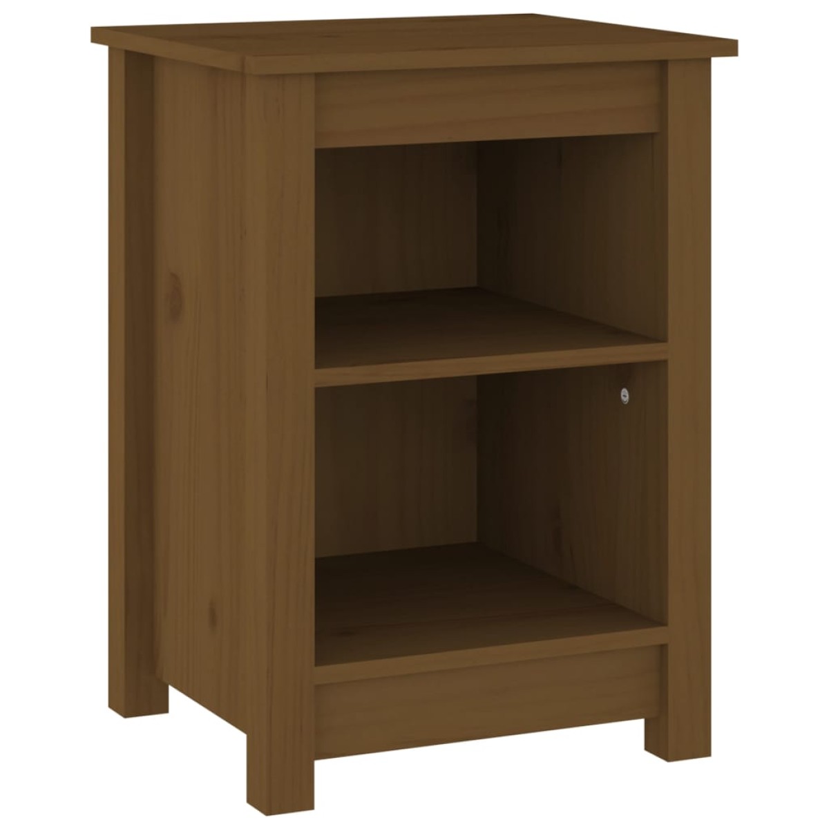 vidaXL Κομοδίνο Καφέ Μελί 40x35x55εκ. από Μασίφ Ξύλο Πεύκου