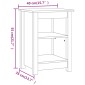 vidaXL Κομοδίνο Καφέ Μελί 40x35x55εκ. από Μασίφ Ξύλο Πεύκου