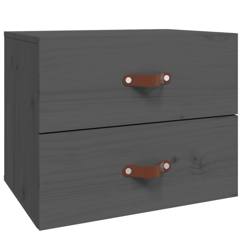 vidaXL Κομοδίνο Επιτοίχιο Γκρι 50 x 36 x 40 εκ.