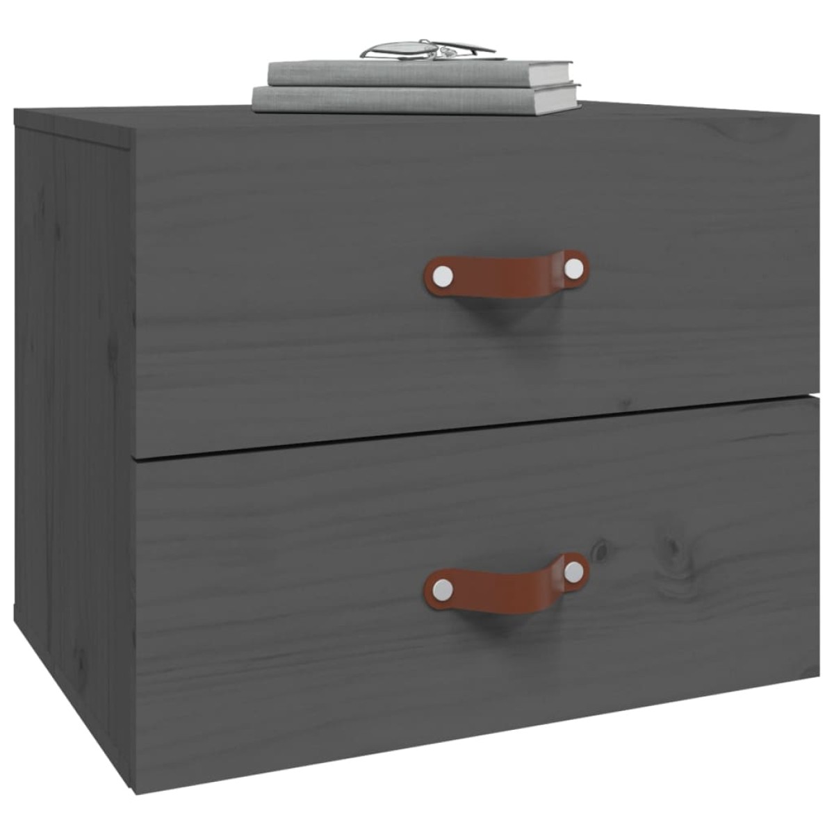 vidaXL Κομοδίνο Επιτοίχιο Γκρι 50 x 36 x 40 εκ.