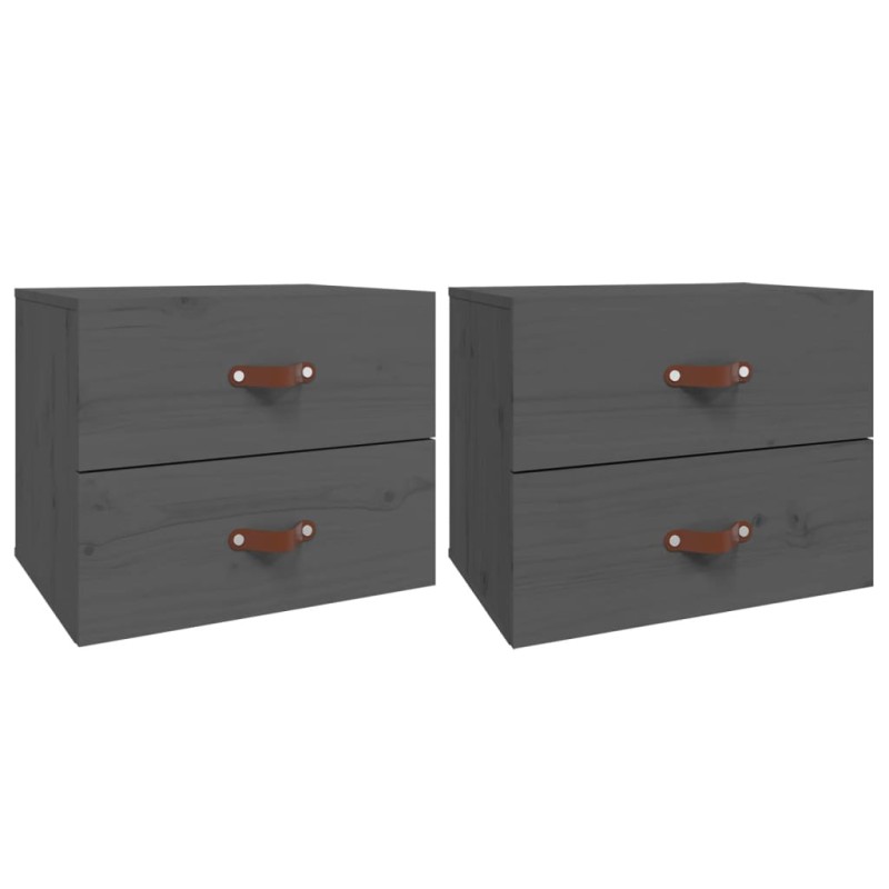 vidaXL Κομοδίνα Επιτοίχια 2 τεμ. Γκρι Sonoma 50 x 36 x 40 εκ.