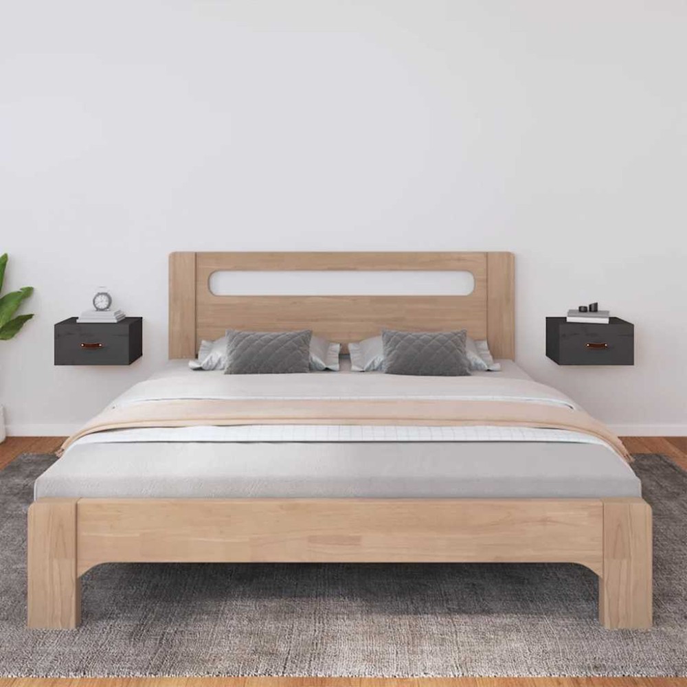 vidaXL Κομοδίνα Επιτοίχια 2 τεμ. Γκρι 40 x 29,5 x 22 εκ.
