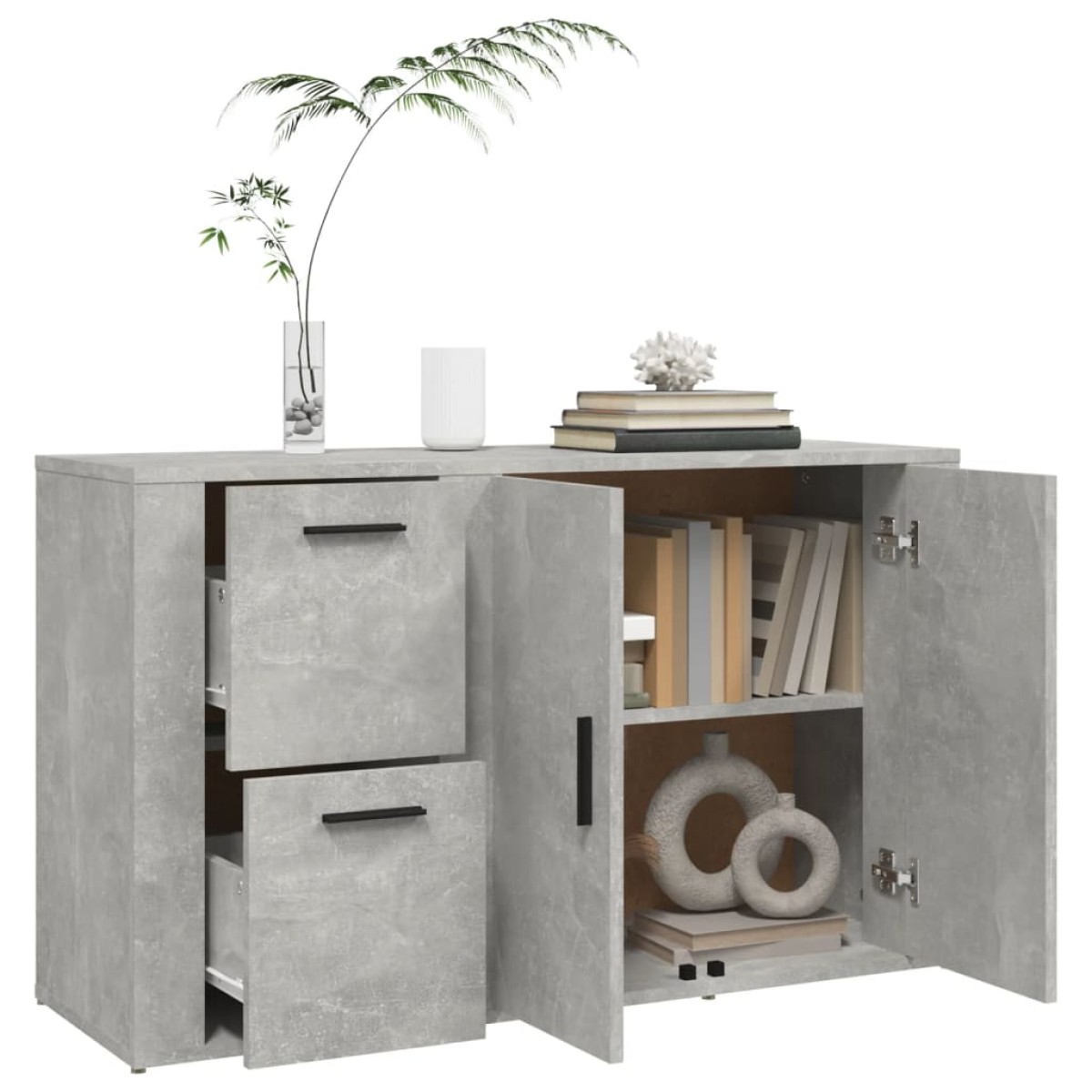 vidaXL Ντουλάπι Γκρι Σκυροδέματος 100x33x59,5 εκ. Επεξεργασμένο Ξύλο