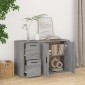 vidaXL Ντουλάπι Γκρι Sonoma 100x33x59,5 εκ. από Επεξεργασμένο Ξύλο