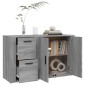 vidaXL Ντουλάπι Γκρι Sonoma 100x33x59,5 εκ. από Επεξεργασμένο Ξύλο