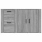 vidaXL Ντουλάπι Γκρι Sonoma 100x33x59,5 εκ. από Επεξεργασμένο Ξύλο