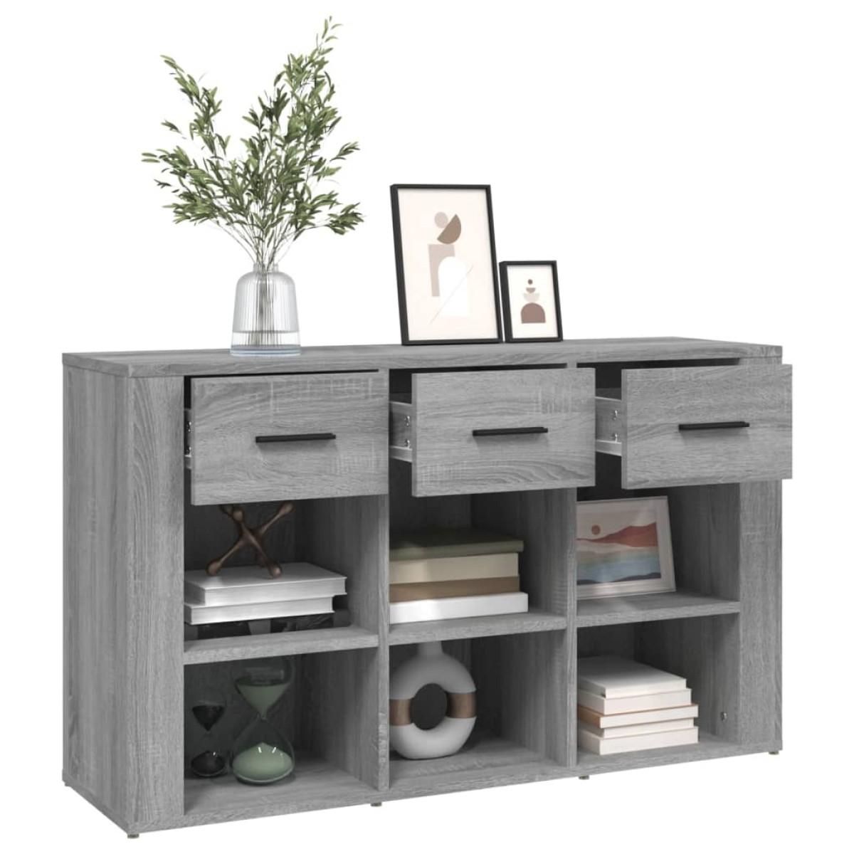 vidaXL Ντουλάπι Γκρι Sonoma 100x30x59,5 εκ. από Επεξεργασμένο Ξύλο