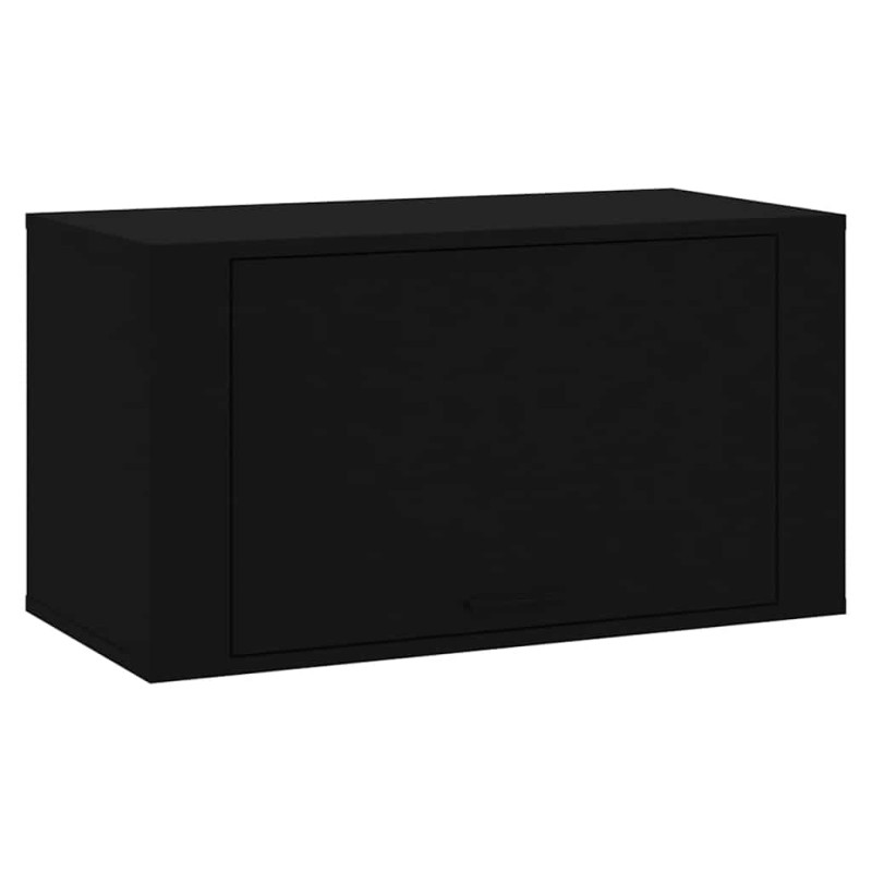 vidaXL Παπουτσοθήκη Επιτοίχια Μαύρη 70x35x38 εκ. Επεξεργασμένο Ξύλο