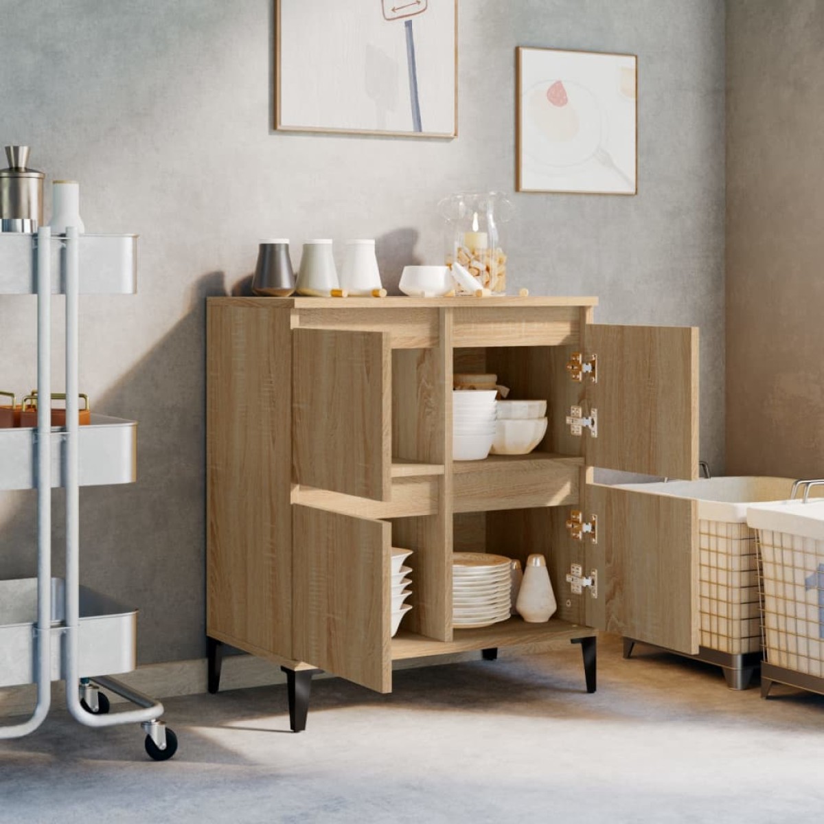 vidaXL Συρταριέρα Sonoma Δρυς 60x35x70 εκ. Επεξεργασμένο Ξύλο