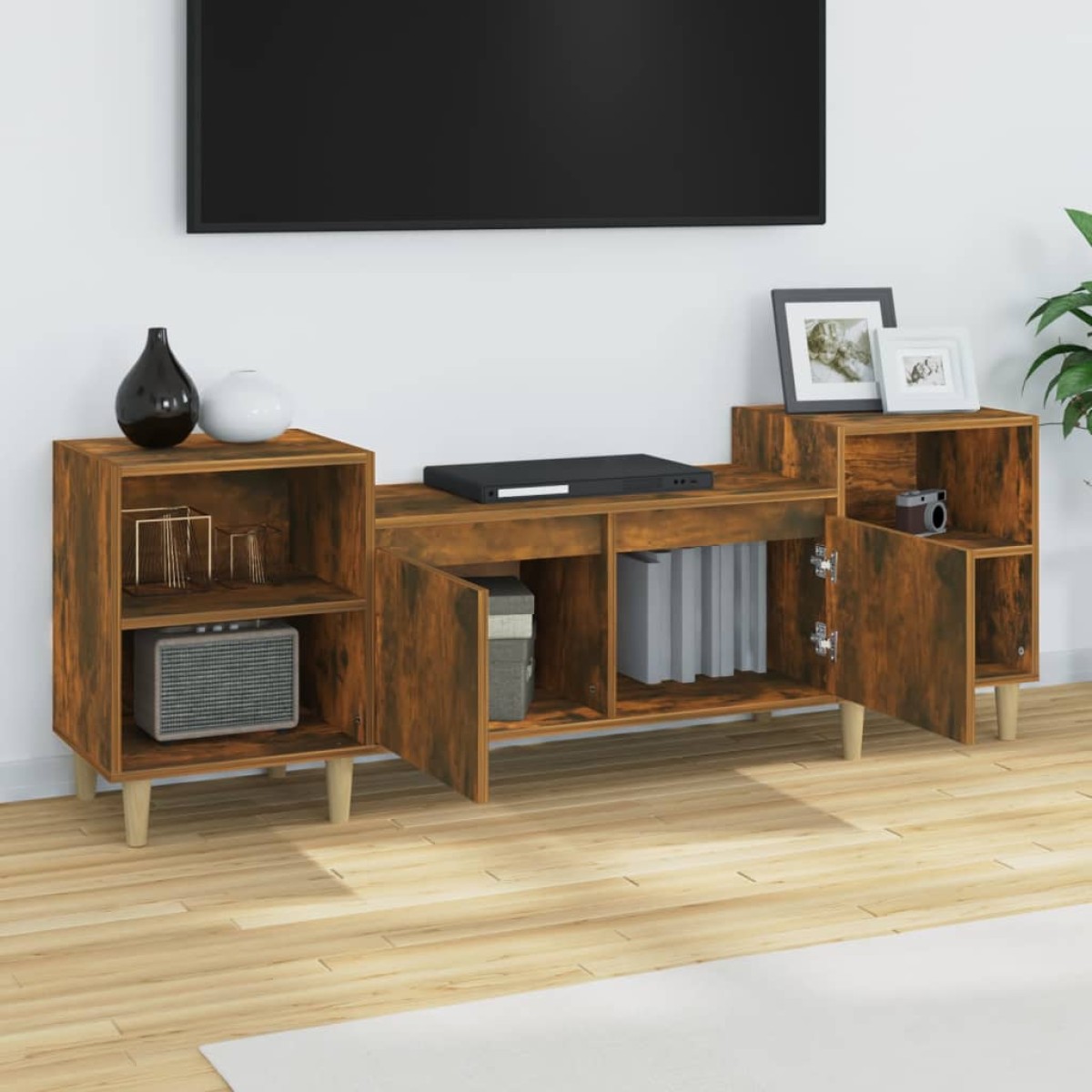 vidaXL Έπιπλο Τηλεόρασης Καπνιστή Δρυς 160x35x55 εκ. Επεξ. Ξύλο