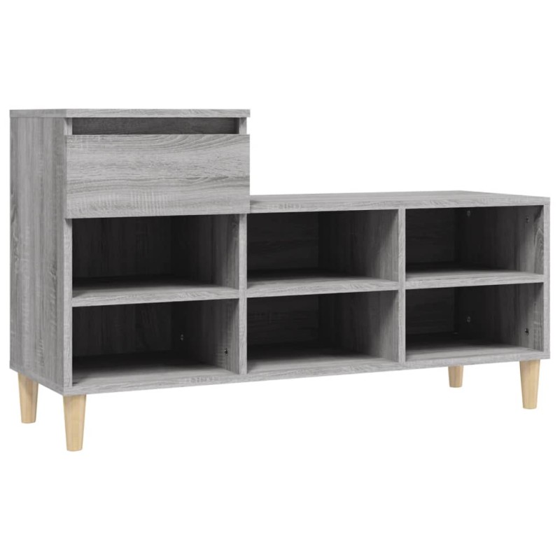 vidaXL Παπουτσοθήκη Γκρι Sonoma 102x36x60 εκ. από Επεξεργασμένο Ξύλο
