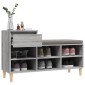 vidaXL Παπουτσοθήκη Γκρι Sonoma 102x36x60 εκ. από Επεξεργασμένο Ξύλο