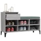 vidaXL Παπουτσοθήκη Γκρι Sonoma 102x36x60 εκ. από Επεξεργασμένο Ξύλο