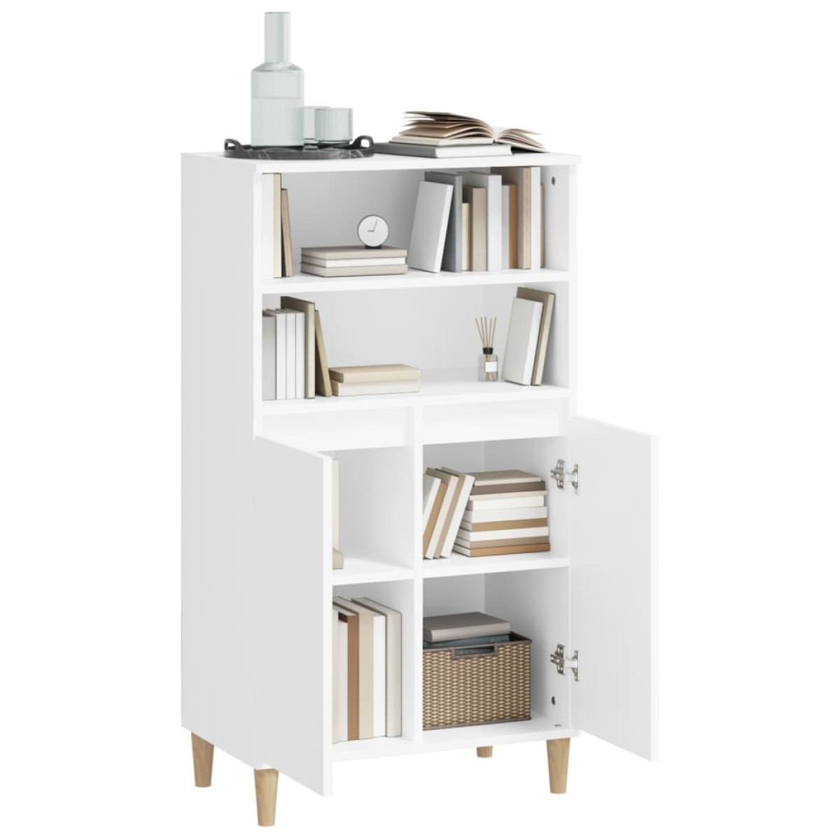 vidaXL Ντουλάπι Λευκό 60 x 36 x 110 εκ. από Επεξεργασμένο Ξύλο