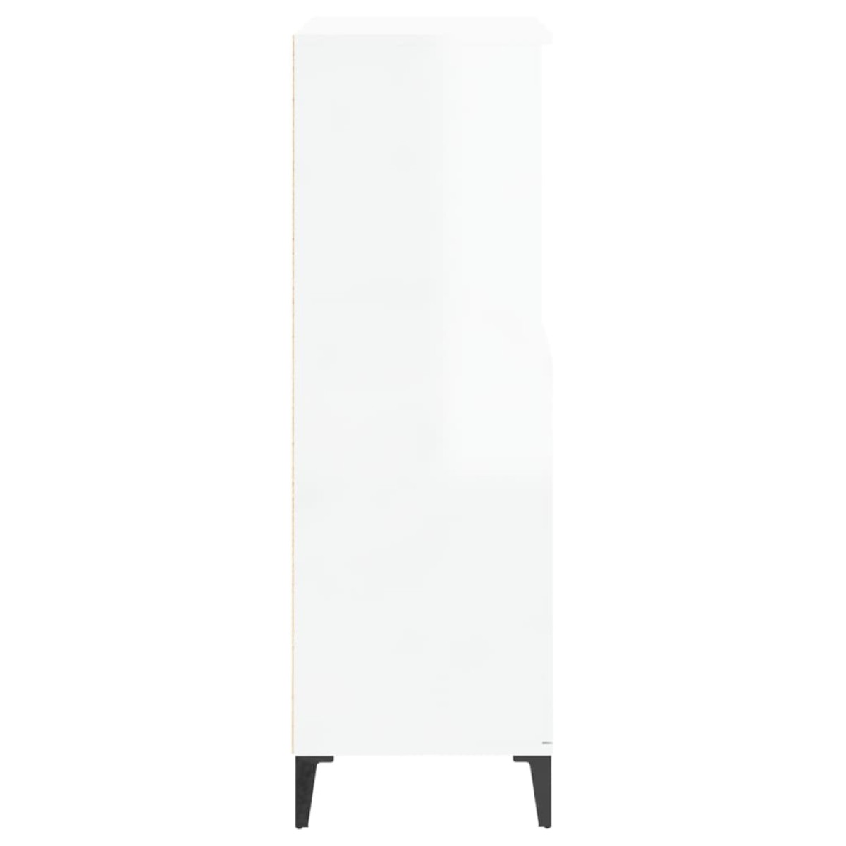 vidaXL Ντουλάπι Γυαλ. Λευκό 60 x 36 x 110 εκ. από Επεξεργασμένο Ξύλο