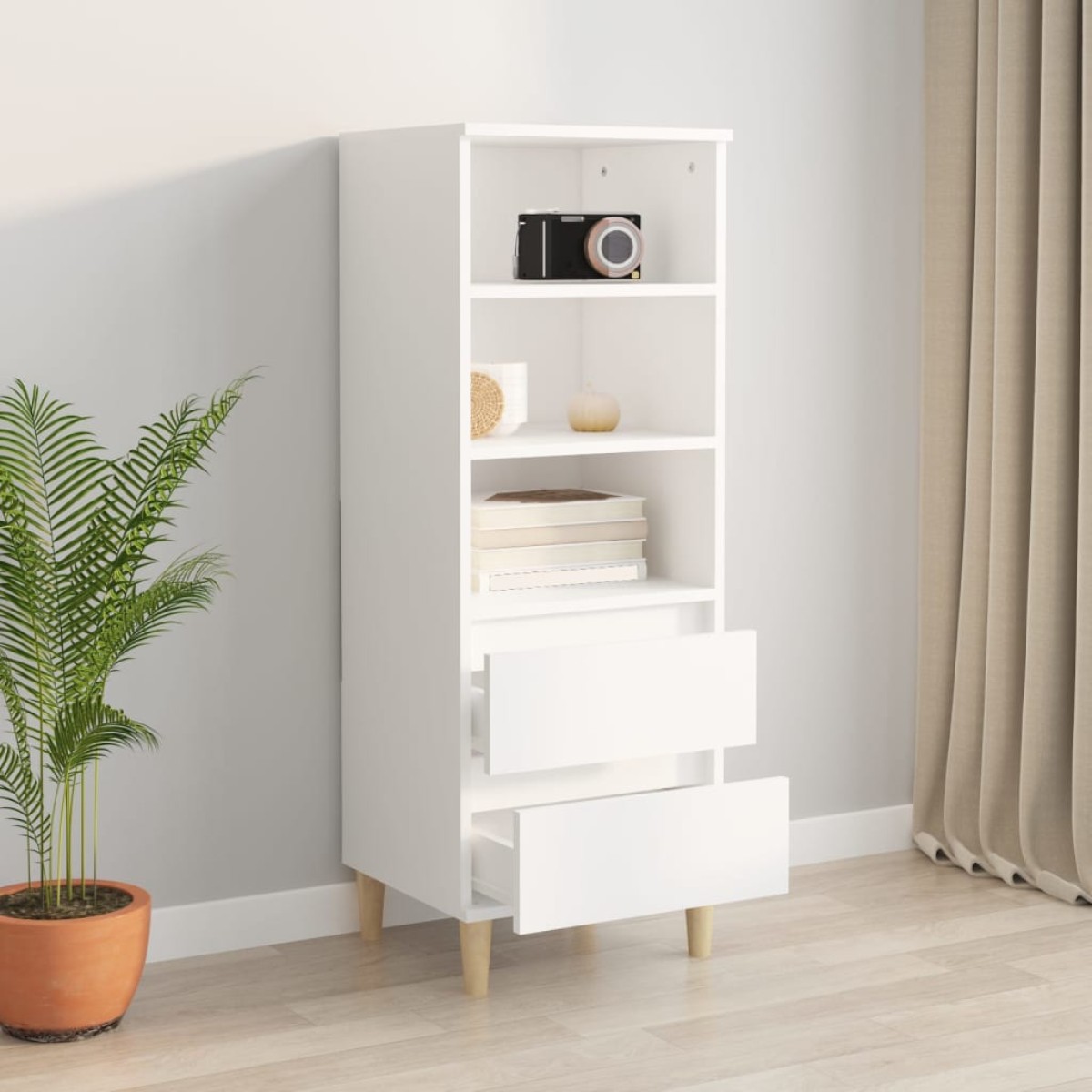 vidaXL Ντουλάπι Λευκό 40 x 36 x 110 εκ. από Επεξεργασμένο Ξύλο