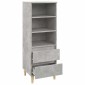vidaXL Ντουλάπι Γκρι Σκυρ. 40x36x110 εκ. από Επεξεργασμένο Ξύλο