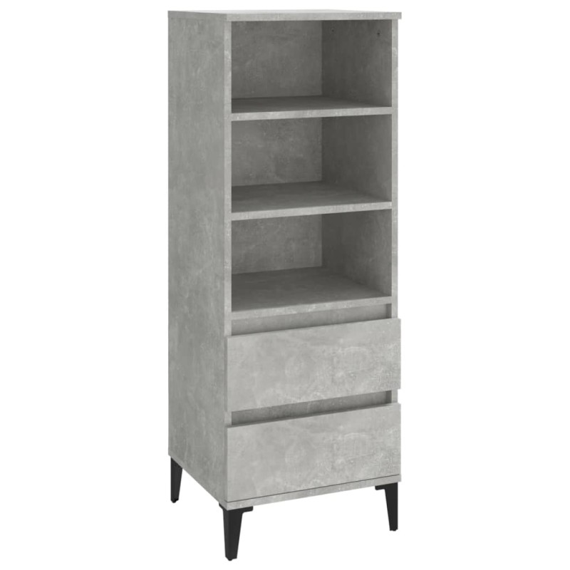 vidaXL Ντουλάπι Γκρι Σκυρ. 40x36x110 εκ. από Επεξεργασμένο Ξύλο