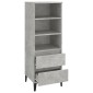 vidaXL Ντουλάπι Γκρι Σκυρ. 40x36x110 εκ. από Επεξεργασμένο Ξύλο