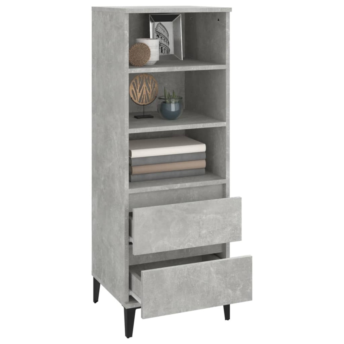 vidaXL Ντουλάπι Γκρι Σκυρ. 40x36x110 εκ. από Επεξεργασμένο Ξύλο