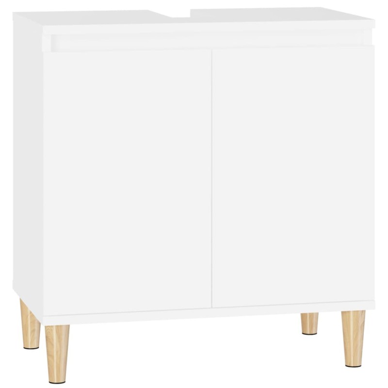 vidaXL Ντουλάπι Νιπτήρα Λευκό 58 x 33 x 60 εκ. από Επεξεργασμένο Ξύλο