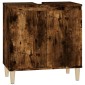vidaXL Ντουλάπι Νιπτήρα Καπνιστή Δρυς 58x33x60 εκ. Επεξεργ. Ξύλο