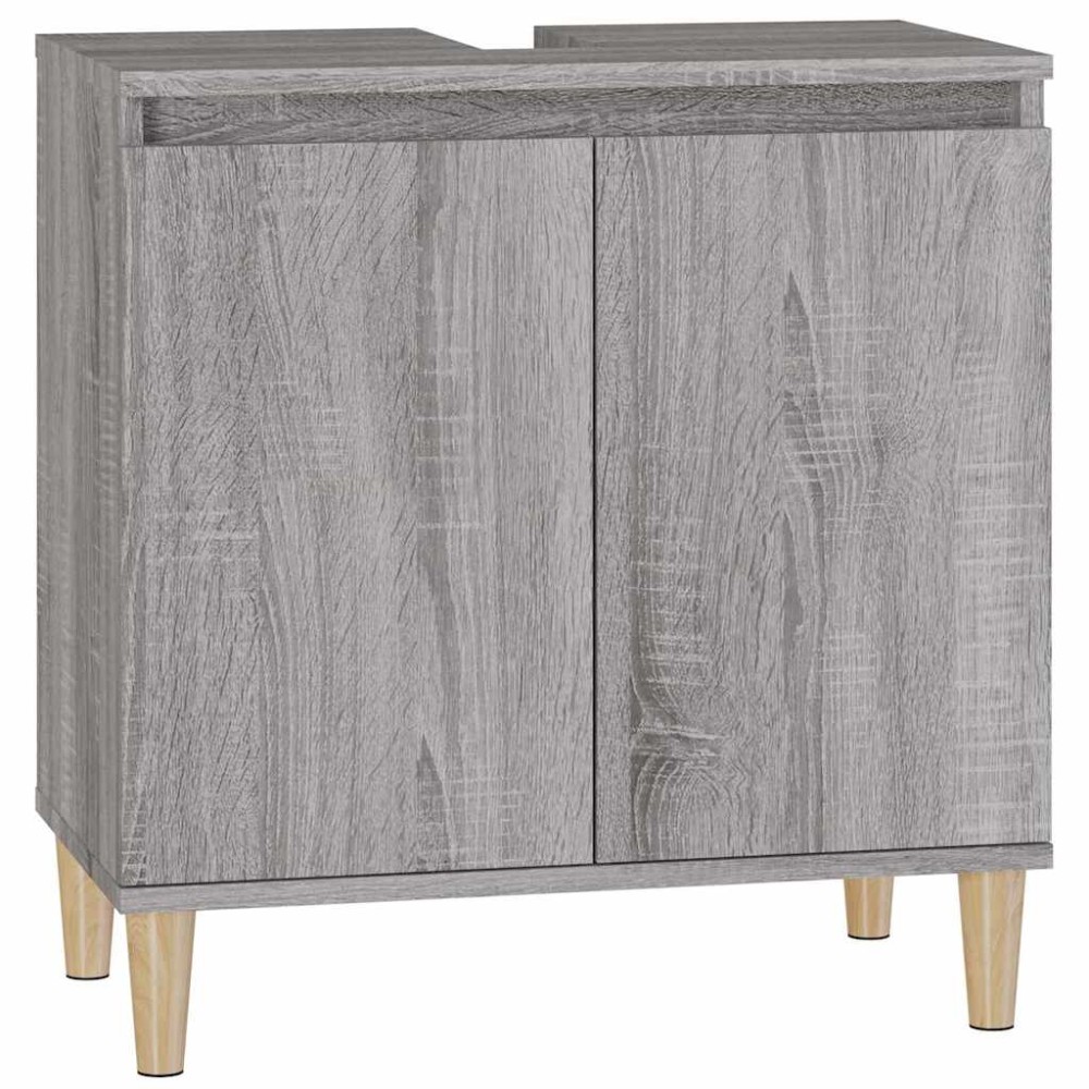 vidaXL Ντουλάπι Νιπτήρα Grey Sonoma 58 x 33 x 60 εκ. Επεξεργ. Ξύλο