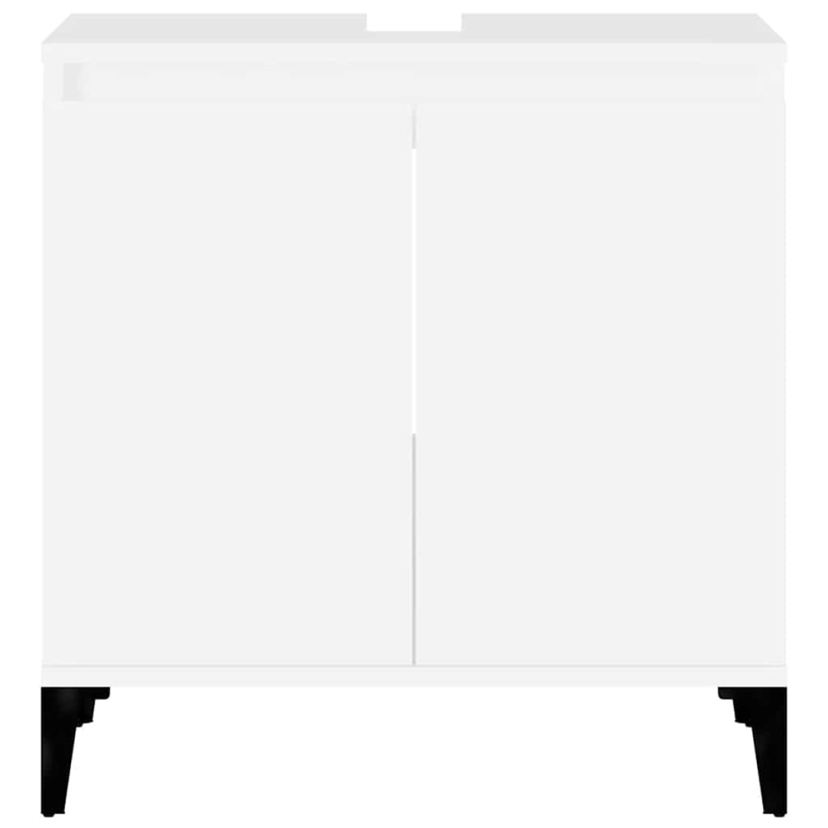 vidaXL Ντουλάπι Νιπτήρα Λευκό 58 x 33 x 60 εκ. από Επεξεργασμένο Ξύλο