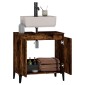 vidaXL Ντουλάπι Νιπτήρα Καπνιστή Δρυς 58x33x60 εκ. Επεξεργ. Ξύλο