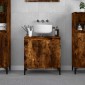 vidaXL Ντουλάπι Νιπτήρα Καπνιστή Δρυς 58x33x60 εκ. Επεξεργ. Ξύλο