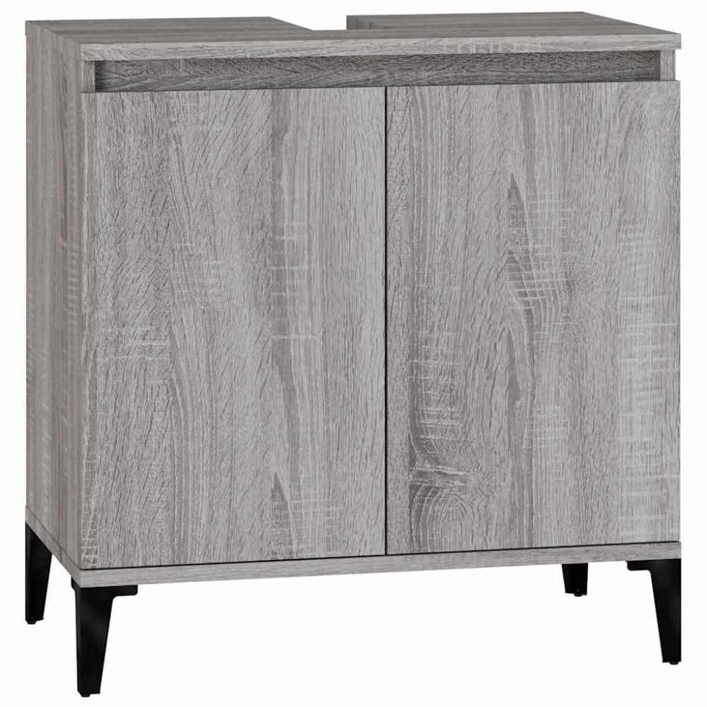 vidaXL Ντουλάπι Νιπτήρα Grey Sonoma 58 x 33 x 60 εκ. Επεξεργ. Ξύλο