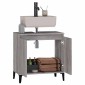 vidaXL Ντουλάπι Νιπτήρα Grey Sonoma 58 x 33 x 60 εκ. Επεξεργ. Ξύλο