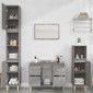 vidaXL Ντουλάπι Νιπτήρα Γκρι Sonoma 80 x 33 x 60εκ. Επεξεργασμένο Ξύλο