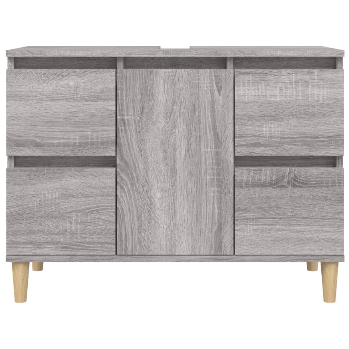 vidaXL Ντουλάπι Νιπτήρα Γκρι Sonoma 80 x 33 x 60εκ. Επεξεργασμένο Ξύλο
