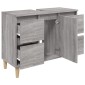 vidaXL Ντουλάπι Νιπτήρα Γκρι Sonoma 80 x 33 x 60εκ. Επεξεργασμένο Ξύλο