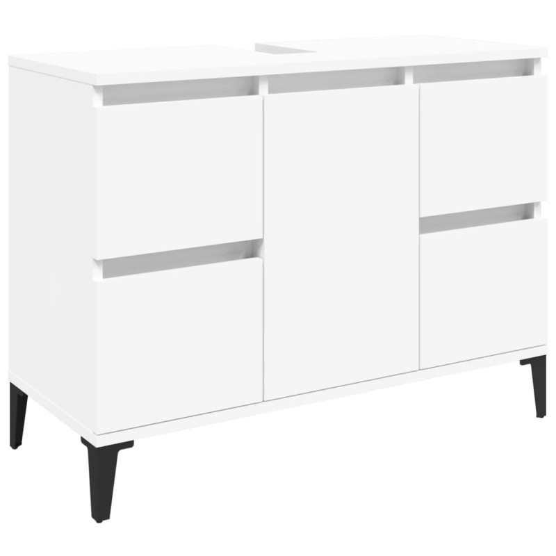 vidaXL Ντουλάπι Νιπτήρα Λευκό 80 x 33 x 60 εκ. Επεξεργασμένο Ξύλο