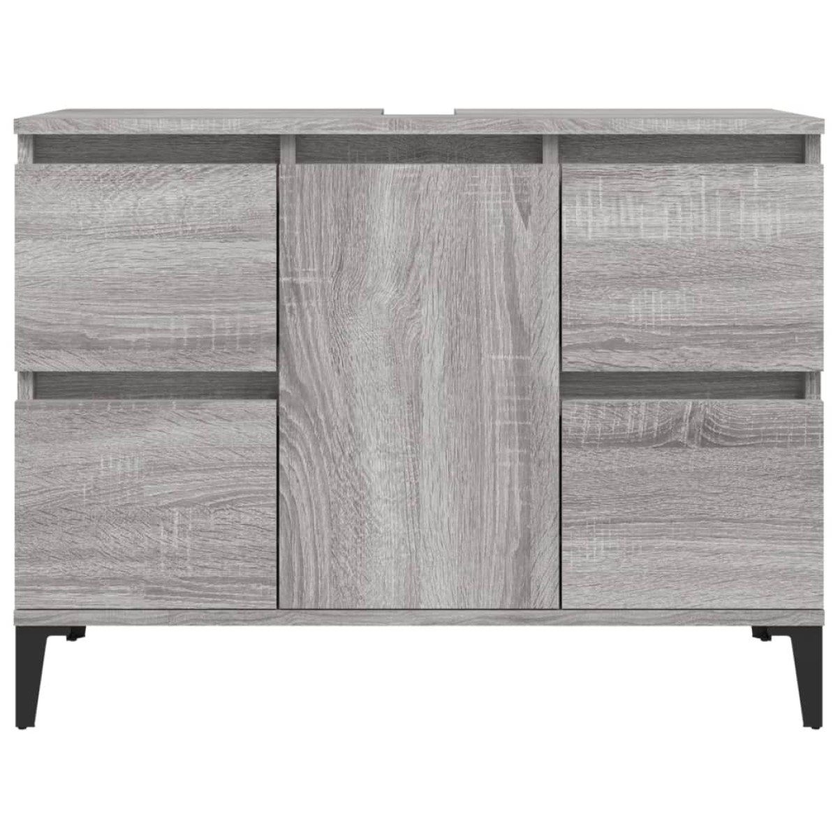 vidaXL Ντουλάπι Νιπτήρα Γκρι Sonoma 80 x 33 x 60εκ. Επεξεργασμένο Ξύλο