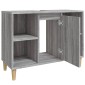 vidaXL Ντουλάπι Νιπτήρα Γκρι Sonoma 80 x 33 x 60εκ. Επεξεργασμένο Ξύλο