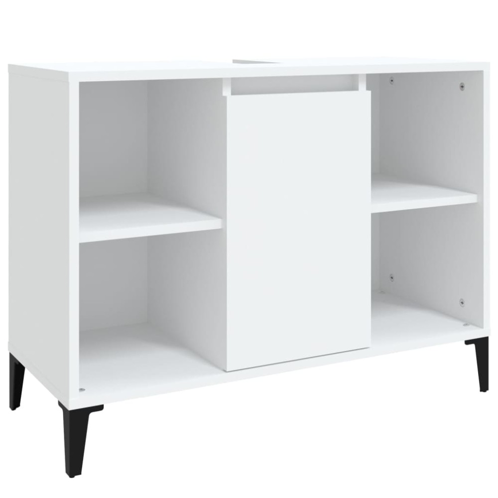vidaXL Ντουλάπι Νιπτήρα Λευκό 80 x 33 x 60 εκ. Επεξεργασμένο Ξύλο