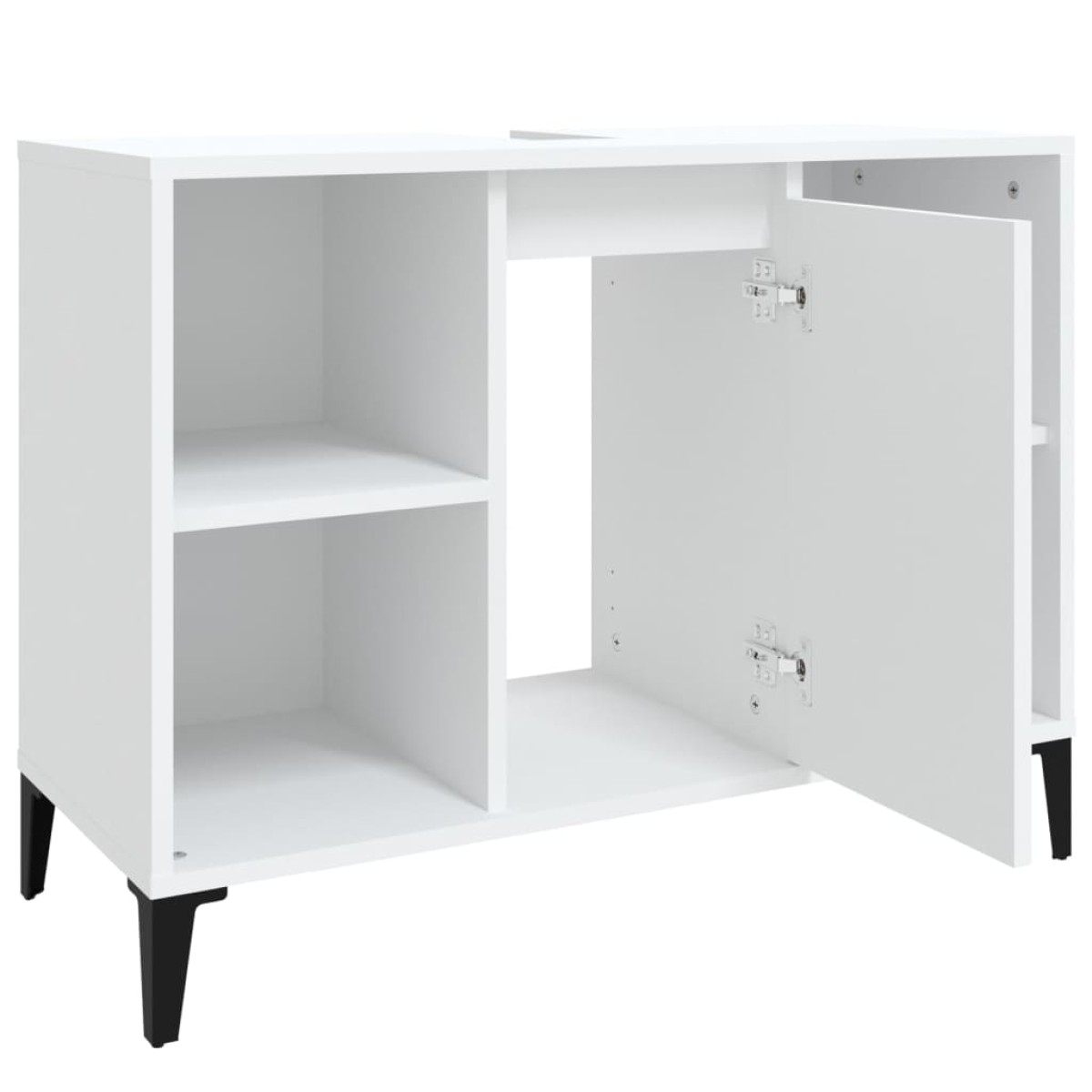 vidaXL Ντουλάπι Νιπτήρα Λευκό 80 x 33 x 60 εκ. Επεξεργασμένο Ξύλο