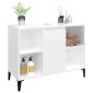 vidaXL Ντουλάπι Νιπτήρα Γυαλ. Λευκό 80x33x60 εκ. Επεξεργασμένο Ξύλο